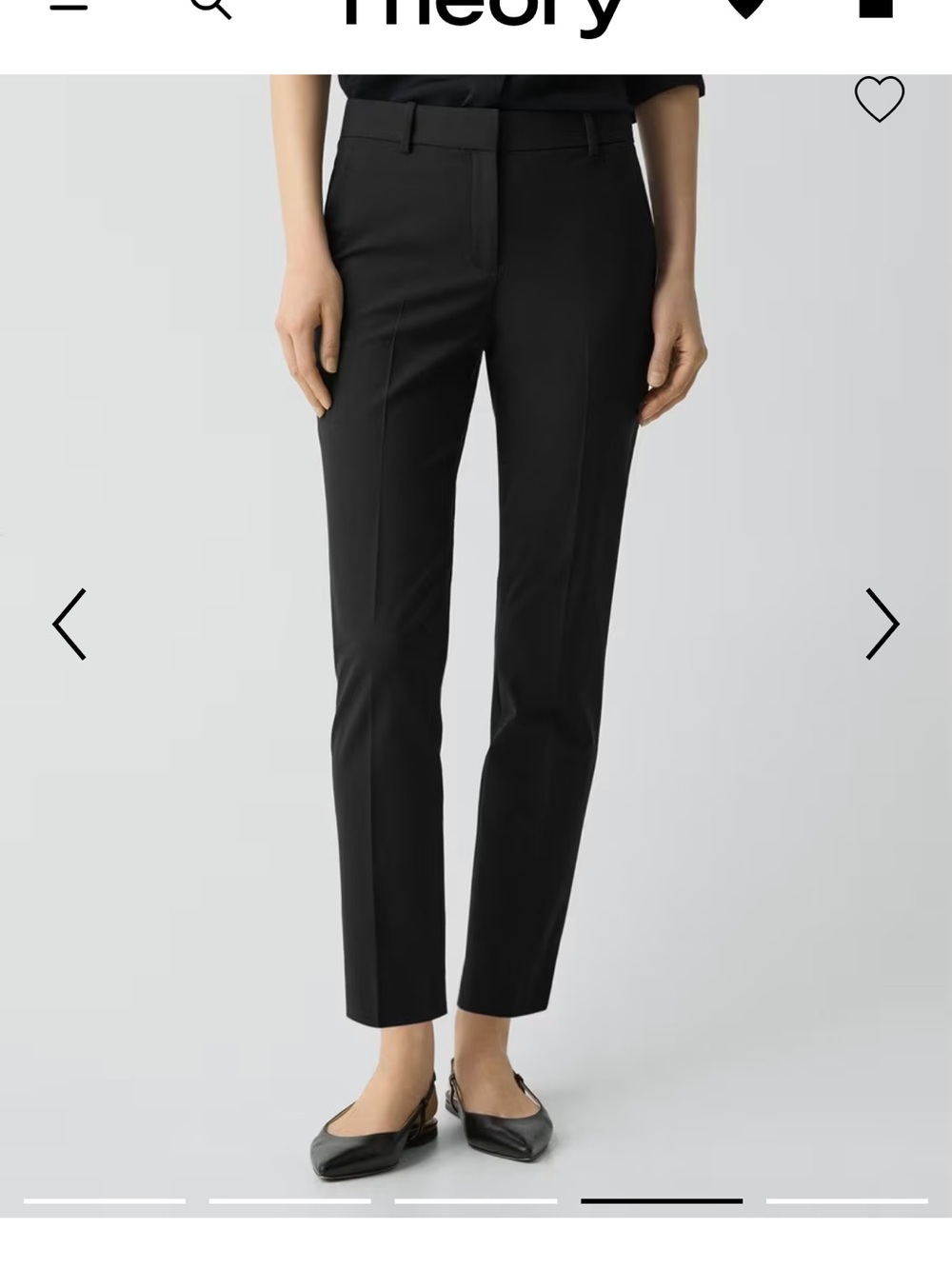 Theory Teeca Cropped Pants in Good Wool - 8